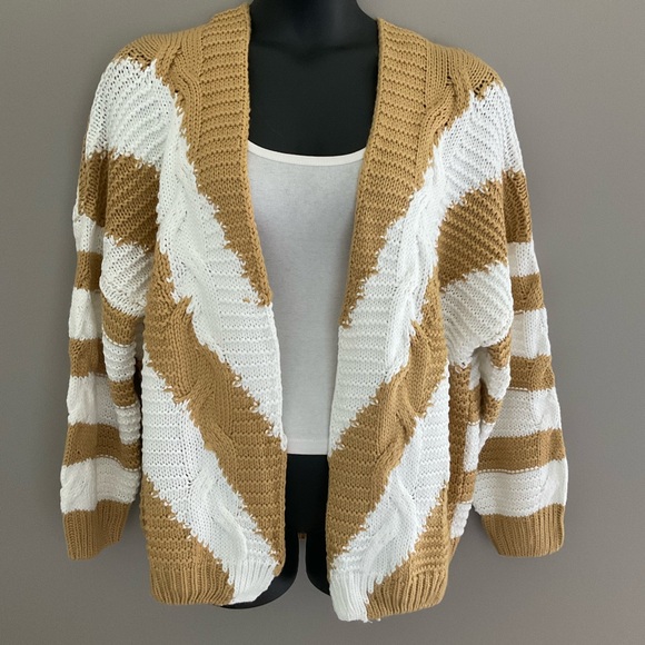 striped knit cardigan - Picture 2 of 9